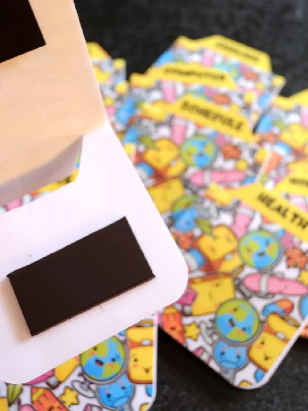 Handmade Magnetic School Subject Tabs, dividers, subject, notebook, gift